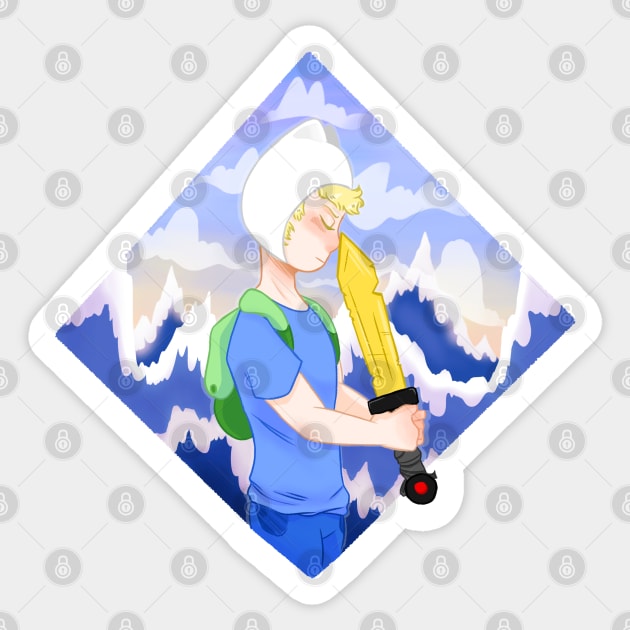 Finn The Human Knight Sticker by KittyxKato